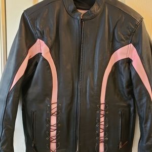Leather motorcycle jacket